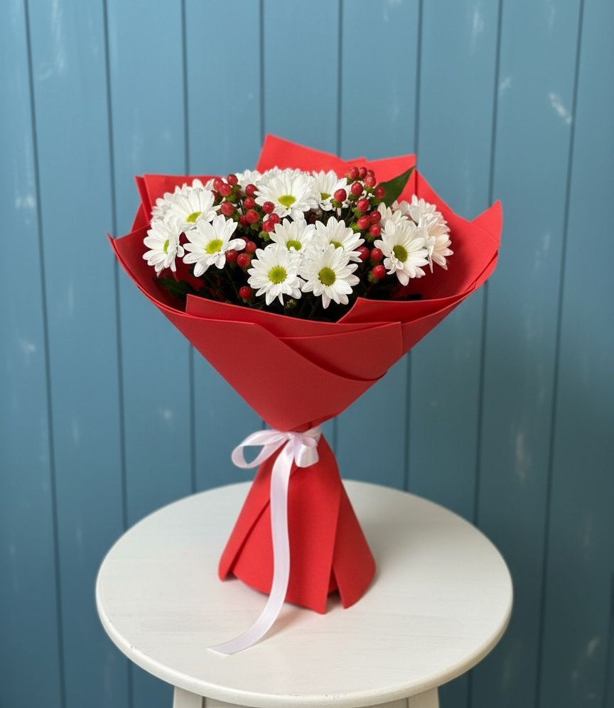 Букет цветов из: Хризантемы в Нижнее Мячково