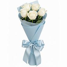 Букет 5 Белых роз Проуд в Нижнее Мячково
