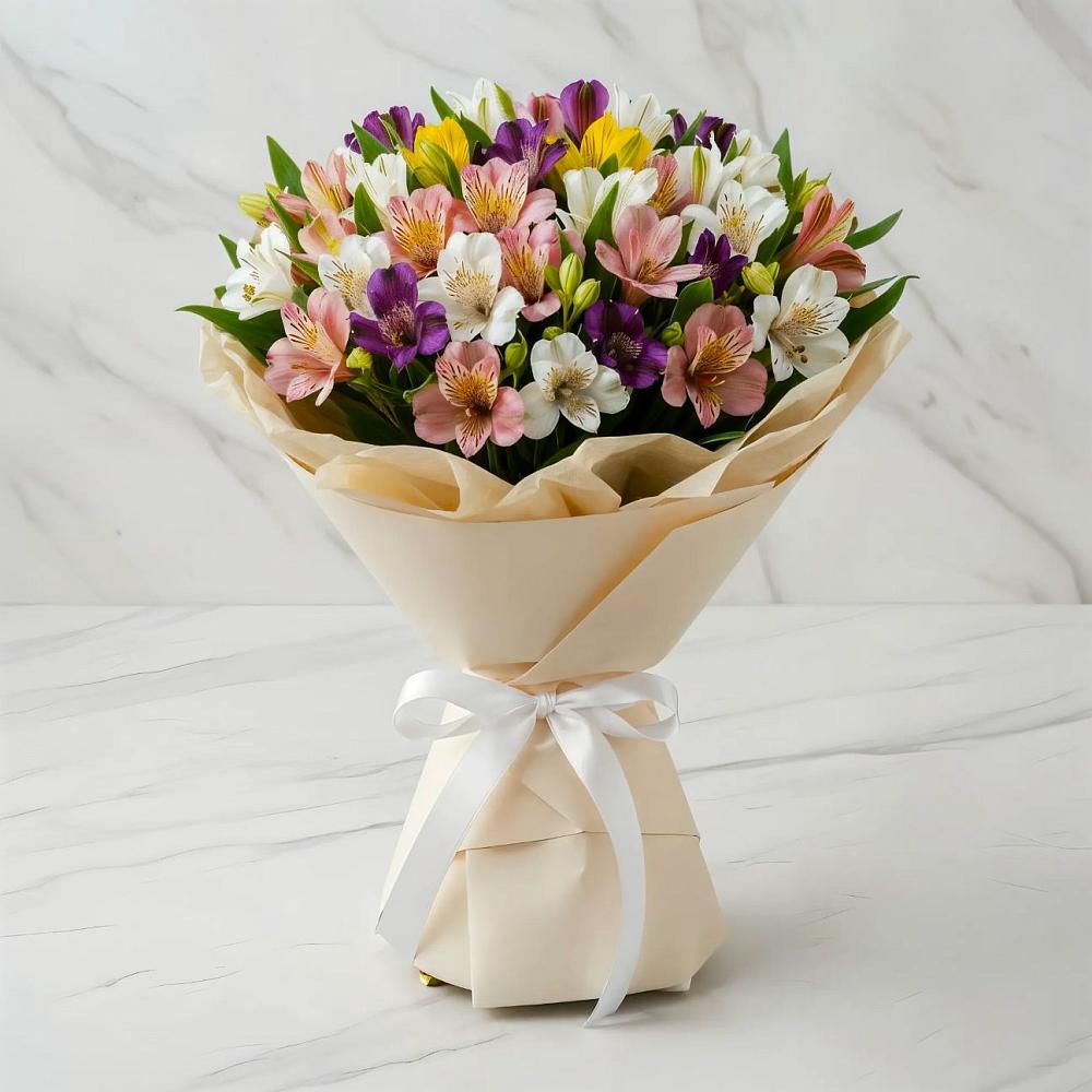 Букет цветов из: Альстромерии в Нижнее Мячково