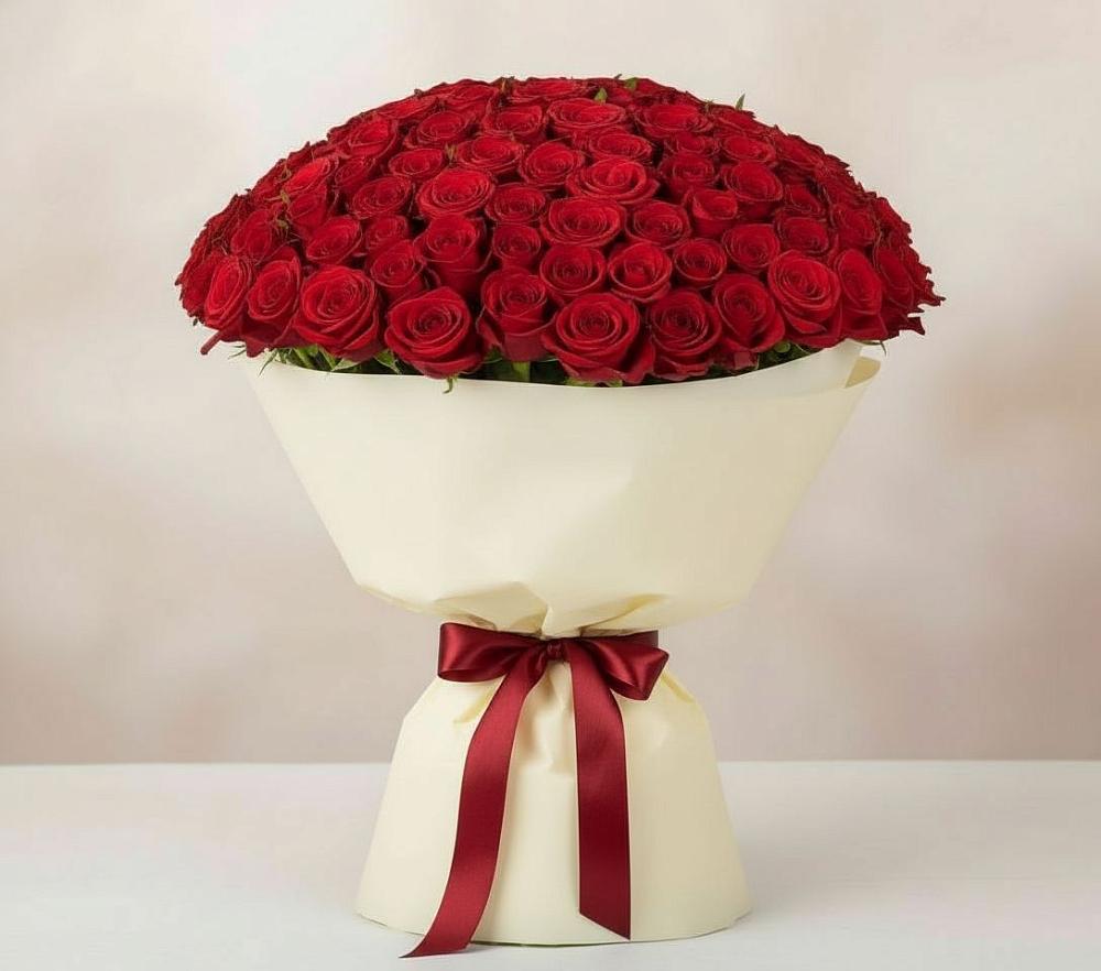 Букет 101 Красная роза Милано в Нижнее Мячково