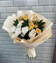 Букет цветов из:  Розы и Хризантемы в Нижнее Мячково