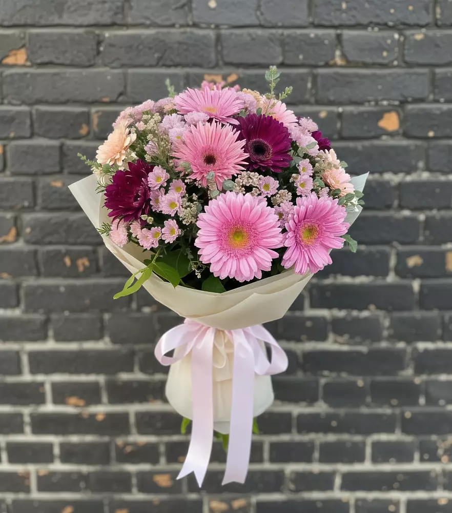 Букет цветов из: Герберы и Хризантемы в Нижнее Мячково