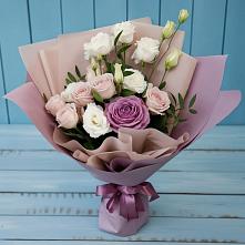 Букет цветов из:  Розы и Лизиантусы в Нижнее Мячково