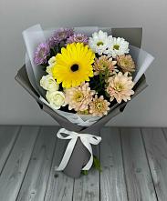 Букет цветов из:  Розы, Герберы и Хризантемы #REPLACE_PRED# Нижнее Мячково