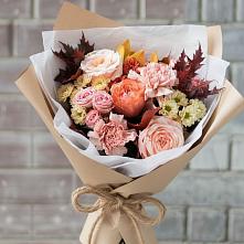 Букет цветов из:  Гвоздики, Хризантемы и Розы в Нижнее Мячково