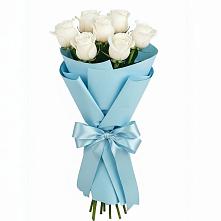 Букет 7 белых роз Проуд в Нижнее Мячково