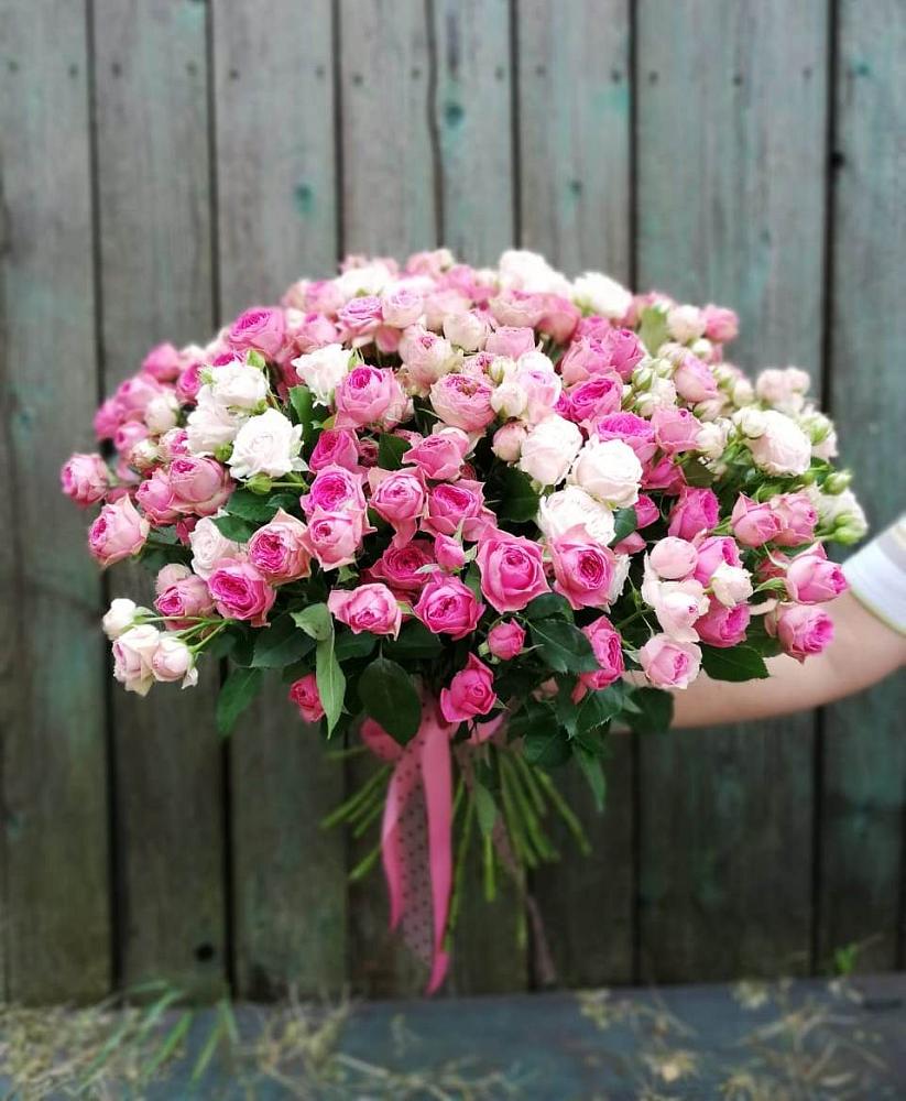 Букет Розовые кустовые розы Натали и Лав Лидия в Нижнее Мячково