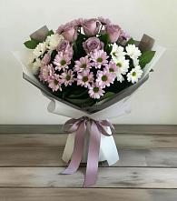 Букет цветов из:  Хризантемы и Розы в Нижнее Мячково