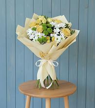 Букет цветов из:  Хризантемы и Розы в Нижнее Мячково