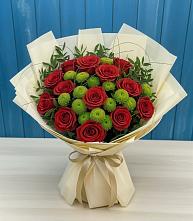 Букет цветов из:  Розы и Хризантемы в Нижнее Мячково