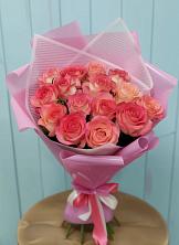 Букет 15 Розовых роз Равель в Нижнее Мячково