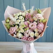 Букет цветов из:  Альстромерии и Розы в Нижнее Мячково